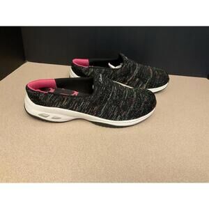 Womens Skechers Commute Knitastic Black/Neon Slip On Shoes. Size 8. Nice Shoes!